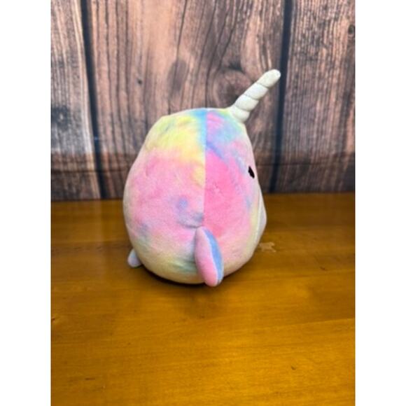 Squishmallows Navina the Narwhal 8" Plush Rainbow Tie Dye Toy - Picture 2 of 5
